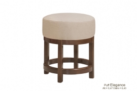 PUFF MADEIRA EUCALIPTO   ELEGANCE   RH DECORATIUOS