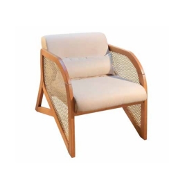 POLTRONA ARGO COM RATTAN   DECORATIVA   DAKAZA