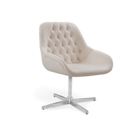 POLTRONA DECORATIVA PANDORA GIRATORIA PE DE ALUMINIO DUE DECOR