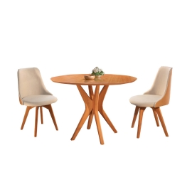 MESA GENEBRA COM QUATRO CADEIRAS VIENA VALVERDE