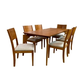 MESA VITORIA COM SEIS CADEIRAS TIRADENTES   TAMPO LAMINADO   MARKA MOVEIS