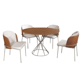 MESA PARATY COM QUATRO CADEIRAS AURORA