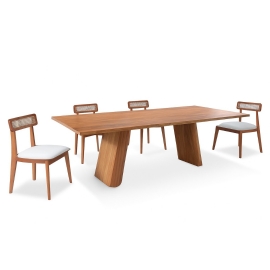 MESA DE JANTAR TORONTO COM SEIS CADEIRAS MANU 13