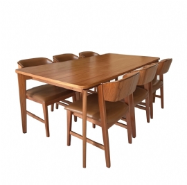 MESA DE JANTAR LUIZA COM SEIS CADEIRAS MANU 01