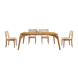 MESA TIRADENTES COM SEIS CADEIRAS VITORIA   TAMPO LAMINADO