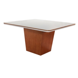 MESA DE JANTAR GABRIELA   TAMPO DE VIDRO MISTO   VR MOVEIS