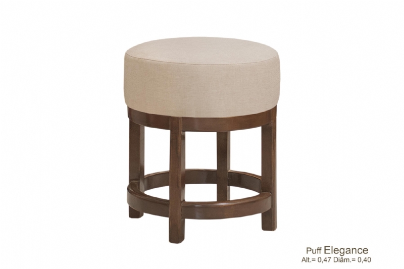 Puff Madeira Eucalipto - Elegance - RH Decoratiuos