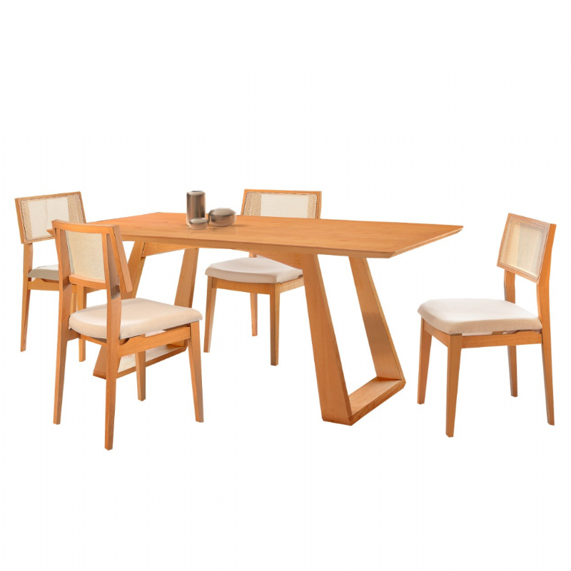 Mesa Dallas com seis cadeiras Berlim - Tampo laminado, Valverde