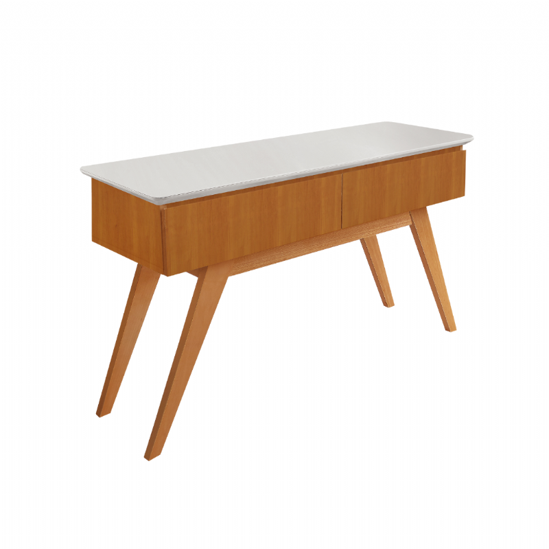 Mesa Amsterd com quatro cadeiras Jade + Aparador Moscou