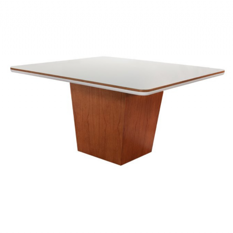 Mesa de jantar Gabriela - Tampo de vidro misto - Vr Mveis